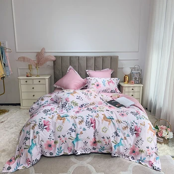 Summer European Bedding Sets Queen King Size tencel Bedlinens cute unicorn Duvet Cover Bedsheet Pillow Cases
Summer European Bedding Sets Queen King Size tencel Bedlinens cute unicorn Duvet Cover Bedsheet Pillow Cases