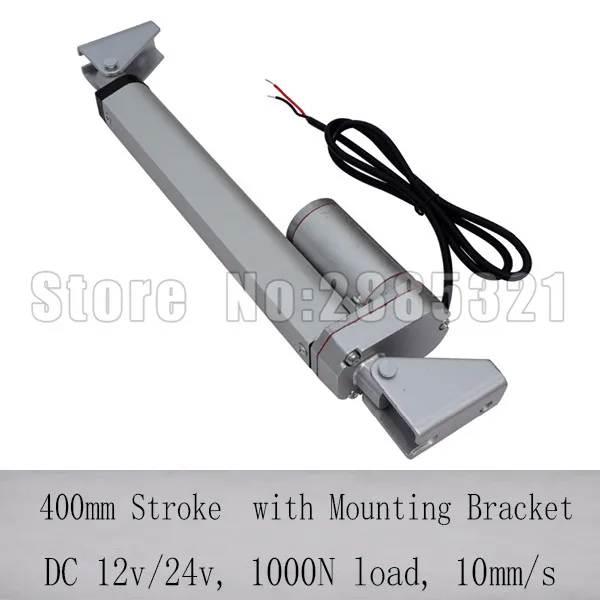 400mm stroke linear actuator for solar tracker with mounting bracket, 1000N/100KGS load 12v telescoping linear actuator
400mm stroke linear actuator for solar tracker with mounting bracket, 1000N/100KGS load 12v telescoping linear actuator