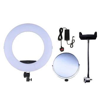 Macro LED Video Ring Light Lamp w/LCD Display Make-up Mirror Smartphone Holder for Canon Nikon Sony Camera Camcorder Photography
Macro LED Video Ring Light Lamp w/LCD Display Make-up Mirror Smartphone Holder for Canon Nikon Sony Camera Camcorder Photography