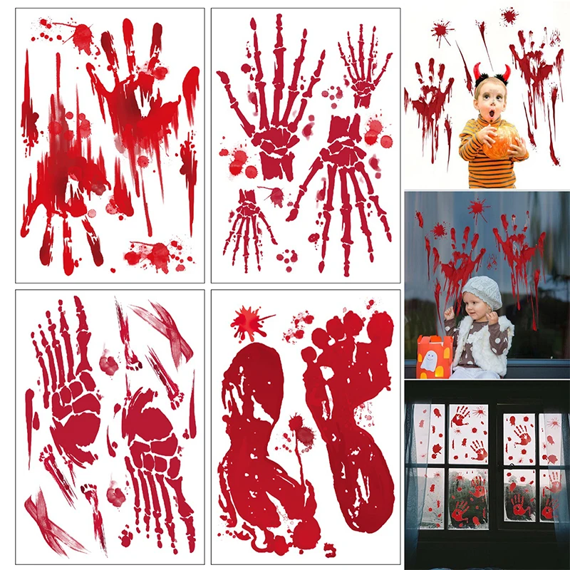 4pcs/set Halloween Blood Palm Tattoo Stickers Horror Decoration Blood Mark Paper Haunted House Secret Room Scene Layout Props
4pcs/set Halloween Blood Palm Tattoo Stickers Horror Decoration Blood Mark Paper Haunted House Secret Room Scene Layout Props