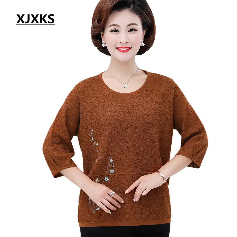 XJXKS Fashion embroidered women sweater 2019 autumn winter new loose plus size comfortable wool knitted women pullover sweater 
XJXKS Fashion embroidered women sweater 2019 autumn winter new loose plus size comfortable wool knitted women pullover sweater