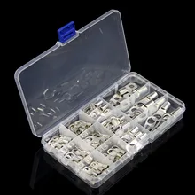 100CPS Assortment Car Auto Copper Ring Terminal Wire Crimp Connector Bare Cable Battery Terminals Soldered Connectors Kit
100CPS Assortment Car Auto Copper Ring Terminal Wire Crimp Connector Bare Cable Battery Terminals Soldered Connectors Kit