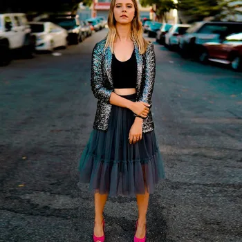 Chic Fashion Teal Tulle Skirts Zipper Mid Calf Tulle Skirt Women Custom Made Autumn Bottom 2020 Saias Faldas Mujer Moda
Chic Fashion Teal Tulle Skirts Zipper Mid Calf Tulle Skirt Women Custom Made Autumn Bottom 2020 Saias Faldas Mujer Moda