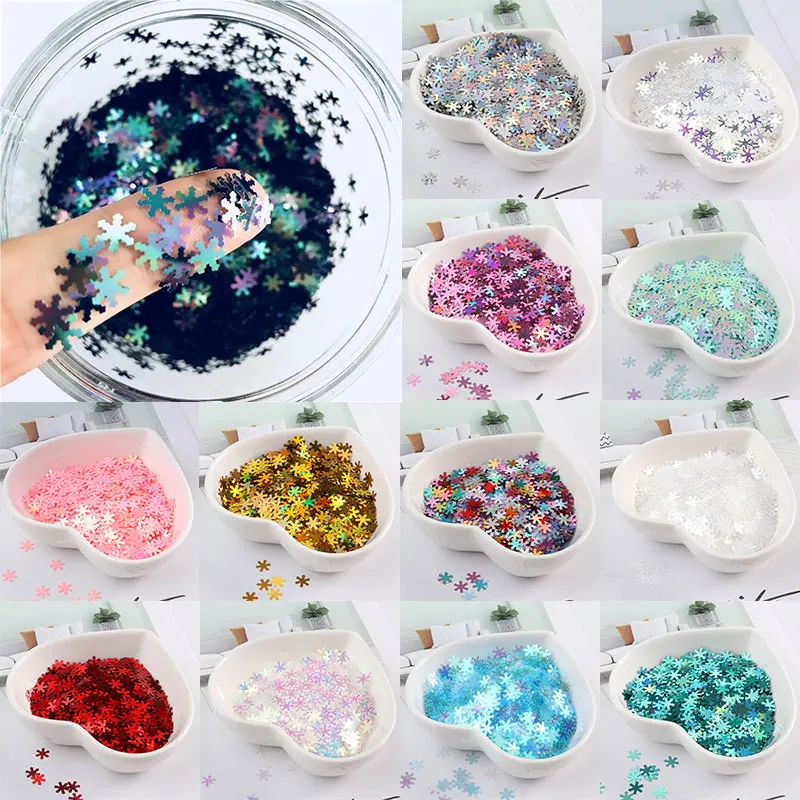 Nail Glitter Snowflake Sequin DIY Handmade Glitter Patches 8mm Laser 3D Nail Holographic Paillettes Loose Sequins Nail Materials 
Nail Glitter Snowflake Sequin DIY Handmade Glitter Patches 8mm Laser 3D Nail Holographic Paillettes Loose Sequins Nail Materials