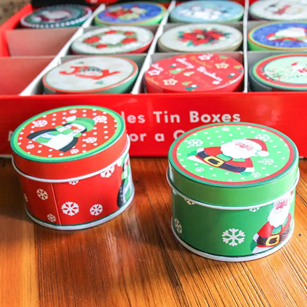 christmas mini tinplate gift boxes multi function box biscuit