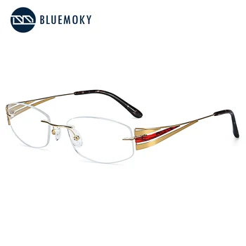 BLUEMOKY Titanium Rimless Glasses Frames Women 2020 Ultralight Eyeglasses Myopia Flexible Optical Glasses Frames Eyewear FT0029
BLUEMOKY Titanium Rimless Glasses Frames Women 2020 Ultralight Eyeglasses Myopia Flexible Optical Glasses Frames Eyewear FT0029