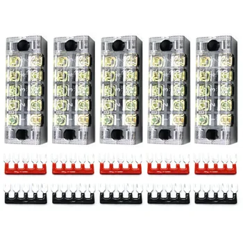 Mayitr 5pcs 5 Position Dual Row Power Distribution Bus Bar Terminal Block Boat RV 600V 15A
Mayitr 5pcs 5 Position Dual Row Power Distribution Bus Bar Terminal Block Boat RV 600V 15A