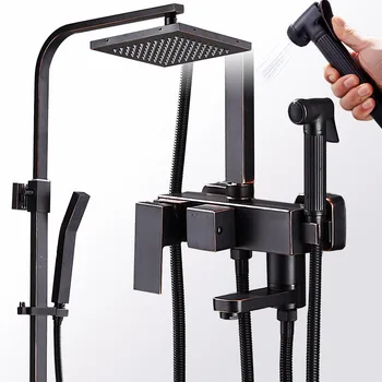 Full Copper Black Ancient Shower Room Shower Lift Shower Suit Toilet Household Bath Take A Shower Water Tap Bring Spray Gun
Full Copper Black Ancient Shower Room Shower Lift Shower Suit Toilet Household Bath Take A Shower Water Tap Bring Spray Gun
