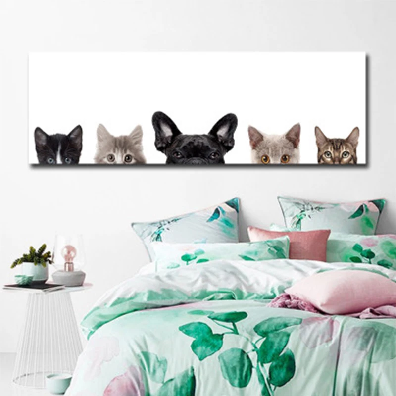 Фото Nordic Современная декоративная картина горизонтальный вариант с диваном