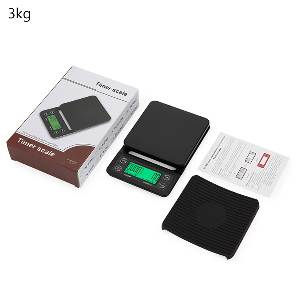 Protable 3KG/5KG Digital Drip Coffee Scale With Timer LCD Electronic Kitchen Scales 0.1g
Protable 3KG/5KG Digital Drip Coffee Scale With Timer LCD Electronic Kitchen Scales 0.1g