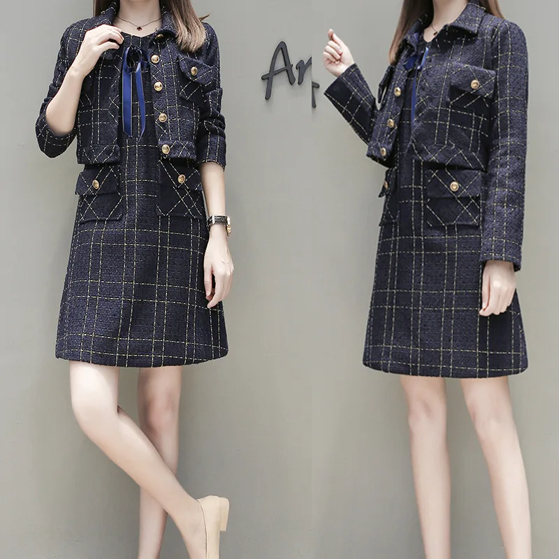 2019 Autumn New Style Large Size Dress Large GIRL'S Slimming Loose-Fit Graceful Coat Dress Two-Piece Set Women's
2019 Autumn New Style Large Size Dress Large GIRL'S Slimming Loose-Fit Graceful Coat Dress Two-Piece Set Women's