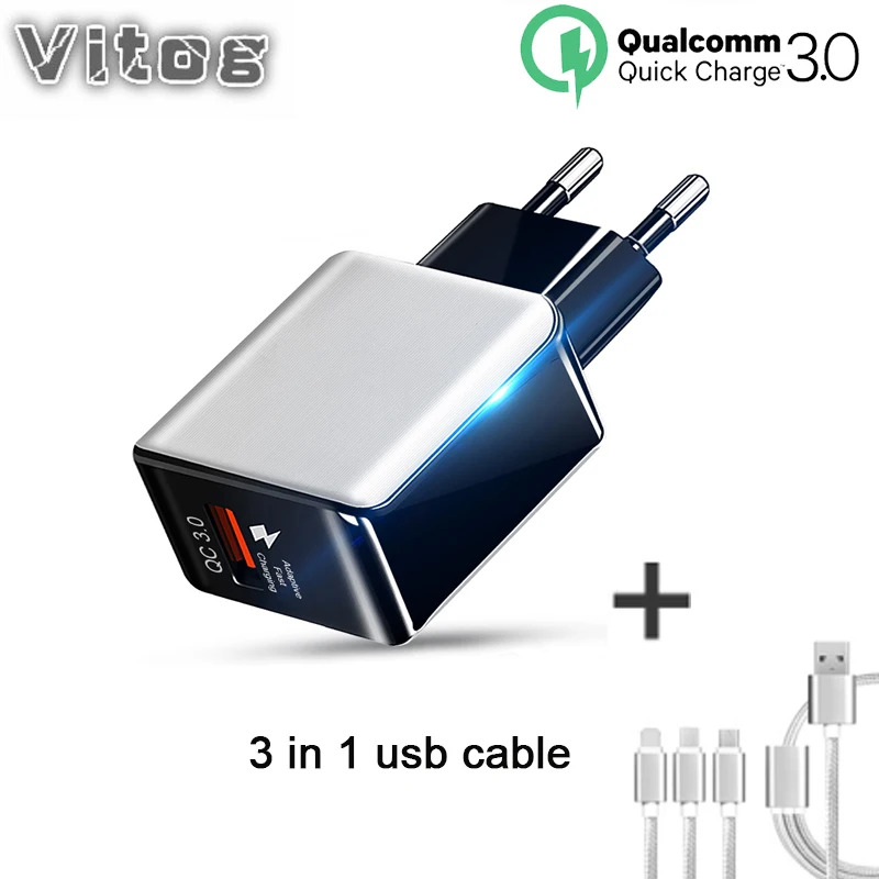 QC 3.0 USB Charger Fiber Drawing Quick Charge 3.0 Fast 1 USB Charger Portable Phone Charging Adapter for iPhone Xiaomi Mi9 EU US
QC 3.0 USB Charger Fiber Drawing Quick Charge 3.0 Fast 1 USB Charger Portable Phone Charging Adapter for iPhone Xiaomi Mi9 EU US