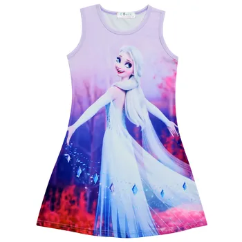 2020 Summer Girls Dress elsa Print Kids Dresses Baby Girls Princess Dress Party Clothes elza anna Sleeveless Birthday Dresses 
2020 Summer Girls Dress elsa Print Kids Dresses Baby Girls Princess Dress Party Clothes elza anna Sleeveless Birthday Dresses