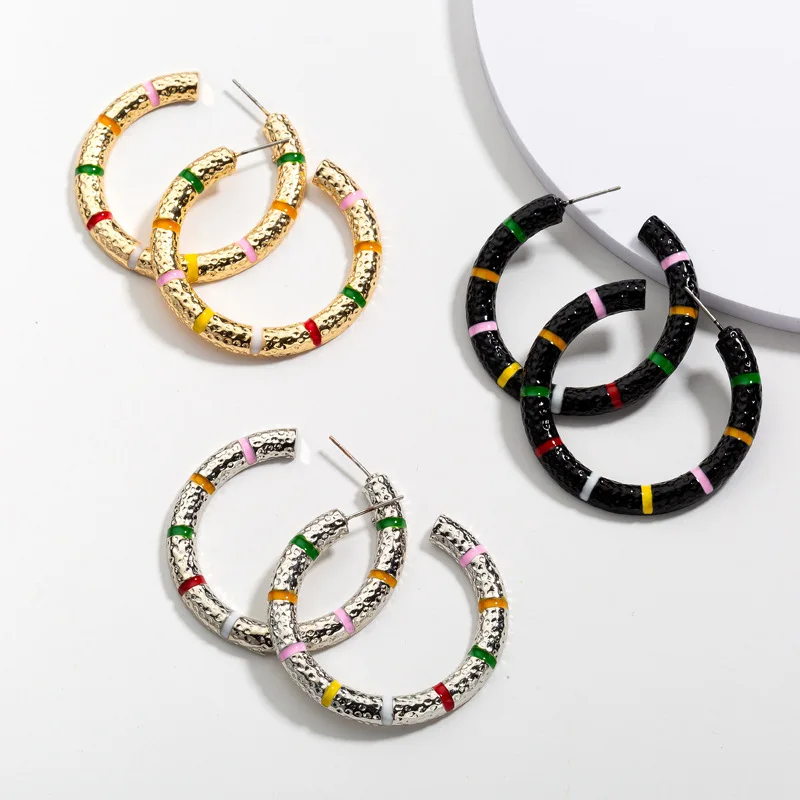 2019 New Pop Earrings Colorblock Temperament Circle Earrings Retro Simple Fashion C-Type Alloy Stud Earrings
2019 New Pop Earrings Colorblock Temperament Circle Earrings Retro Simple Fashion C-Type Alloy Stud Earrings
