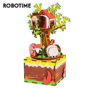 Robotime DIY Rotatable Music Box 3D Wooden Puzzle Assembly Model Building Kits Musical Toys for Children Birthday Gift AM408
Robotime DIY Rotatable Music Box 3D Wooden Puzzle Assembly Model Building Kits Musical Toys for Children Birthday Gift AM408
