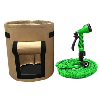 1Pcs Home Balcony Garden Plant Bag Vegetables Gg Container & 1 Set 50Ft Flexible Expanding Water Hose Green
1Pcs Home Balcony Garden Plant Bag Vegetables Gg Container & 1 Set 50Ft Flexible Expanding Water Hose Green
