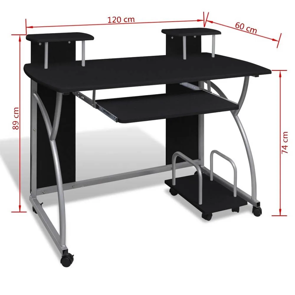 Mobile Computer Desk Pull Out Tray Black with a Sliding Keyboard Section a Portable Bottom Shelf Modern Home Office Furniture
Mobile Computer Desk Pull Out Tray Black with a Sliding Keyboard Section a Portable Bottom Shelf Modern Home Office Furniture