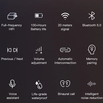 TWS Wireless 5.0 Bluetooth Headset Running Sports Binaural Press Automatic Pairing Stereo Bluetooth Headset
TWS Wireless 5.0 Bluetooth Headset Running Sports Binaural Press Automatic Pairing Stereo Bluetooth Headset