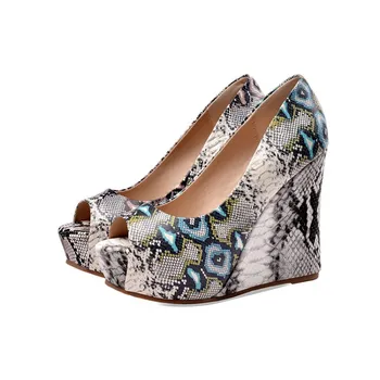 Womens Trend Snake Python Pattern Platform Wedge High Heel Belt Buckle Peep Toe Sandals Shoes Plus Size Summer 2Colors
Womens Trend Snake Python Pattern Platform Wedge High Heel Belt Buckle Peep Toe Sandals Shoes Plus Size Summer 2Colors