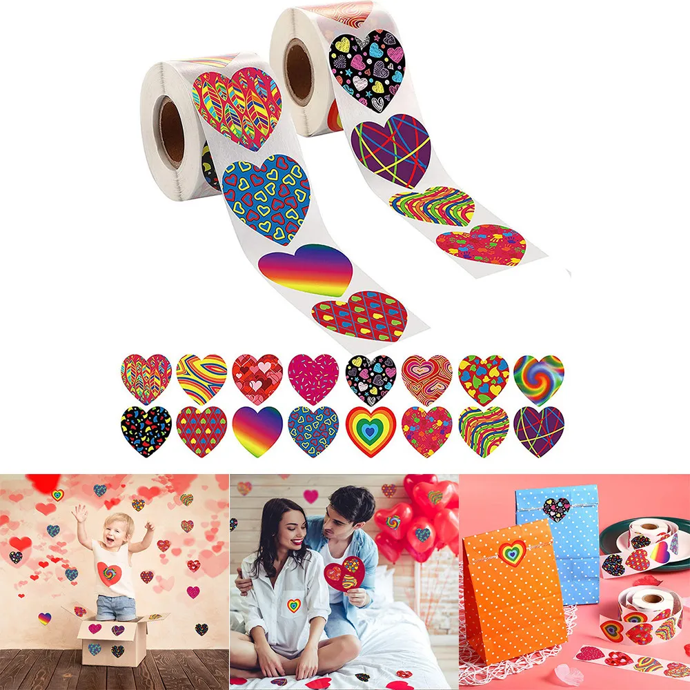 500pcs/roll Colorful Love Heart Shaped Label Sticker Scrapbooking Gift Packaging Seal Party Wedding Supply Stationery Sticker
500pcs/roll Colorful Love Heart Shaped Label Sticker Scrapbooking Gift Packaging Seal Party Wedding Supply Stationery Sticker