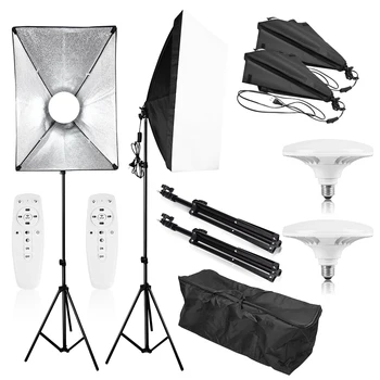 Professional Photography Lighting Kit Dimmable 30W LED Light Lamp Continuous 50*70cm Softbox Remote Control for Video Shooting
Professional Photography Lighting Kit Dimmable 30W LED Light Lamp Continuous 50*70cm Softbox Remote Control for Video Shooting
