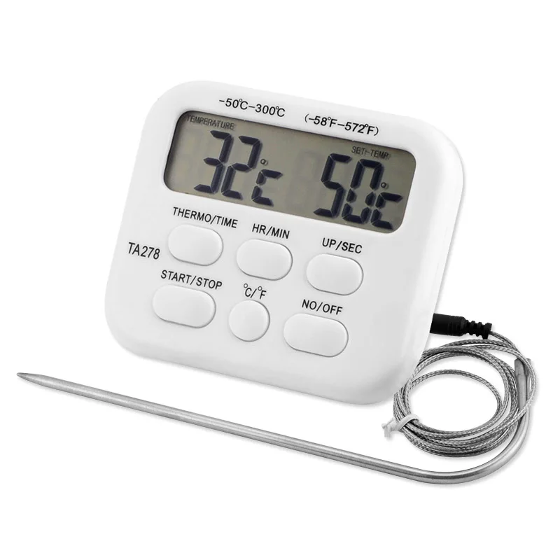 

1 pcs Digital Oven Thermometer Kitchen Food Cooking Meat Grill Probe With Timer Water Milk Temperature Cooking Kitchen Tools