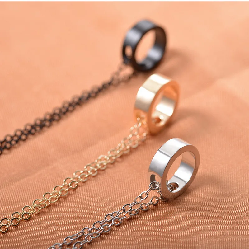 Круговое кольцо искусственное для мужчин и женщин цепочка на шею модные подвески