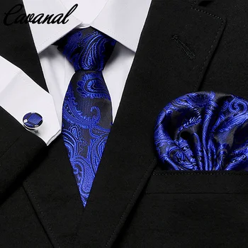 Cavanal Solid Silk Ties For Men Brands Jacquard Woven Hisdern Mens Blue Necktie Cufflinks Handkerchiefs 3 Pieces set
Cavanal Solid Silk Ties For Men Brands Jacquard Woven Hisdern Mens Blue Necktie Cufflinks Handkerchiefs 3 Pieces set