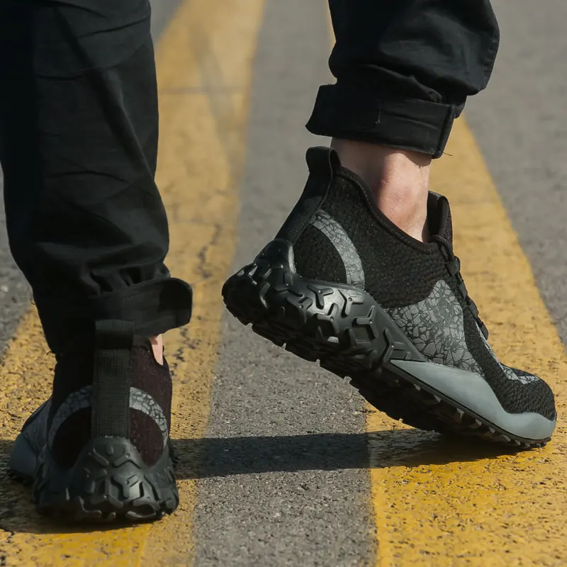 Новые защитные ботинки для выставок Мужские дышащие рабочие с защитой от ударов