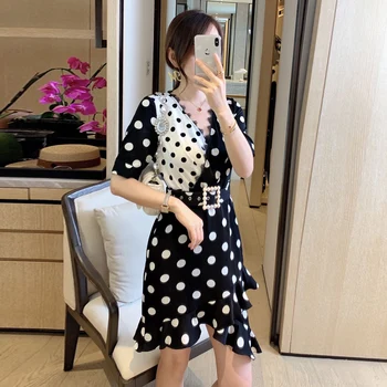 Mini Dress Asymmetric High Quality 2020 Summer New Women'S Sexy Elegant Chic Dot Print Stitching Slim Fit Party Casual Dresses
Mini Dress Asymmetric High Quality 2020 Summer New Women'S Sexy Elegant Chic Dot Print Stitching Slim Fit Party Casual Dresses