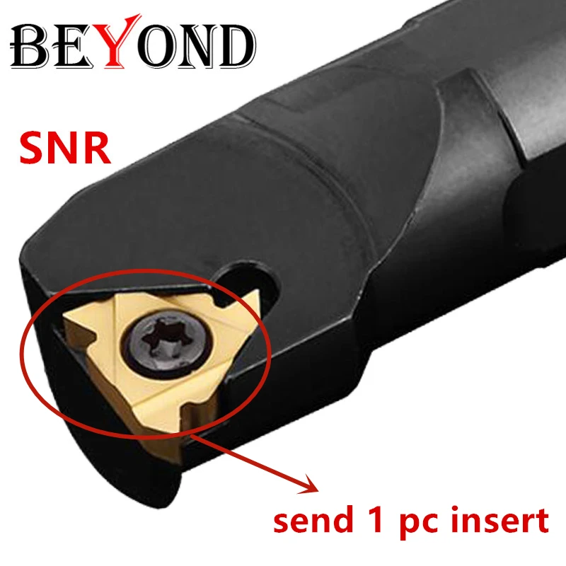 BEYOND 1PC lathe tool holder+1PC carbide inserts SNR0020R16 SNR0016Q16 SNR0012 16mm Thread lathe tools SNR0008K11 SNR0025S22 cnc
BEYOND 1PC lathe tool holder+1PC carbide inserts SNR0020R16 SNR0016Q16 SNR0012 16mm Thread lathe tools SNR0008K11 SNR0025S22 cnc