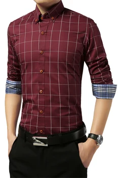 2020 5XL Plaid Printed Long Sleeve Formal Men Shirt Turn-down Collar Male Business Dress Fashion Patchwork Shirts Tops
2020 5XL Plaid Printed Long Sleeve Formal Men Shirt Turn-down Collar Male Business Dress Fashion Patchwork Shirts Tops
