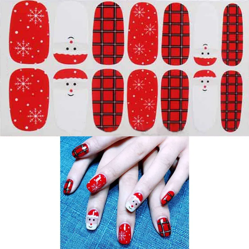 New Nail Art Nail sticker New Year Slider Tattoo Christmas Water Decal Santa Claus Snowman Full Wraps Designs Decals 
New Nail Art Nail sticker New Year Slider Tattoo Christmas Water Decal Santa Claus Snowman Full Wraps Designs Decals