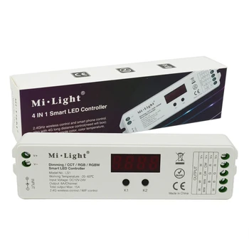 Milight 4 IN 1 Smart LED Wireless Controller for RGB RGBW CCT Single Color Strip Light CCT, RGB RGBW Output Mode DC12-24V
Milight 4 IN 1 Smart LED Wireless Controller for RGB RGBW CCT Single Color Strip Light CCT, RGB RGBW Output Mode DC12-24V