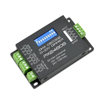 PX24606 DC12V 24V 6A DMX512/1990 Decoder Controller for Single Channel LED Strip
PX24606 DC12V 24V 6A DMX512/1990 Decoder Controller for Single Channel LED Strip