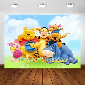 Photography Backdrop Winnie The Pooh Tigger Theme Birthday Party Banner Background for Photo Studio Photo Booth Props
Photography Backdrop Winnie The Pooh Tigger Theme Birthday Party Banner Background for Photo Studio Photo Booth Props