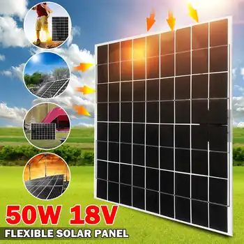 50W Solar Panel Flexible 18V 24V Light weight Solar Panel Poly crystalline cells solar battery charger 50x32cm For RV Car Boat
50W Solar Panel Flexible 18V 24V Light weight Solar Panel Poly crystalline cells solar battery charger 50x32cm For RV Car Boat