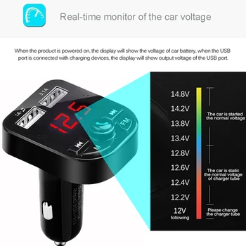 Car Bluetooth 5.0 Receiver FM Transmitter Wireless Handsfree Fast Dual USB Car Charger U Disk Music Player Car Accessories
Car Bluetooth 5.0 Receiver FM Transmitter Wireless Handsfree Fast Dual USB Car Charger U Disk Music Player Car Accessories