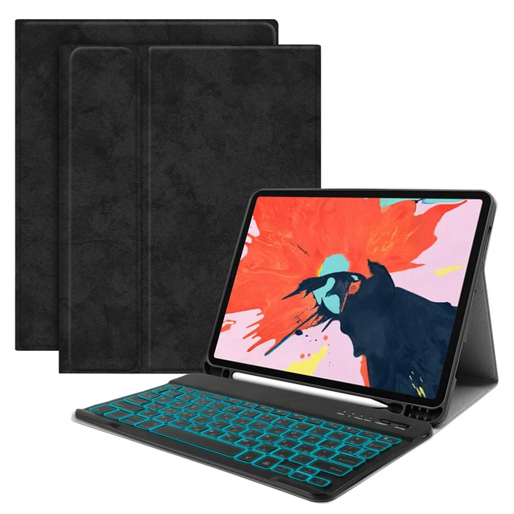 For iPad Pro 11 Inch 2020 Russian Bluetooth Keyboard with 7 Color Backlit PU Leather Flip Stand Tablet Case For iPad Pro 11 2020
For iPad Pro 11 Inch 2020 Russian Bluetooth Keyboard with 7 Color Backlit PU Leather Flip Stand Tablet Case For iPad Pro 11 2020