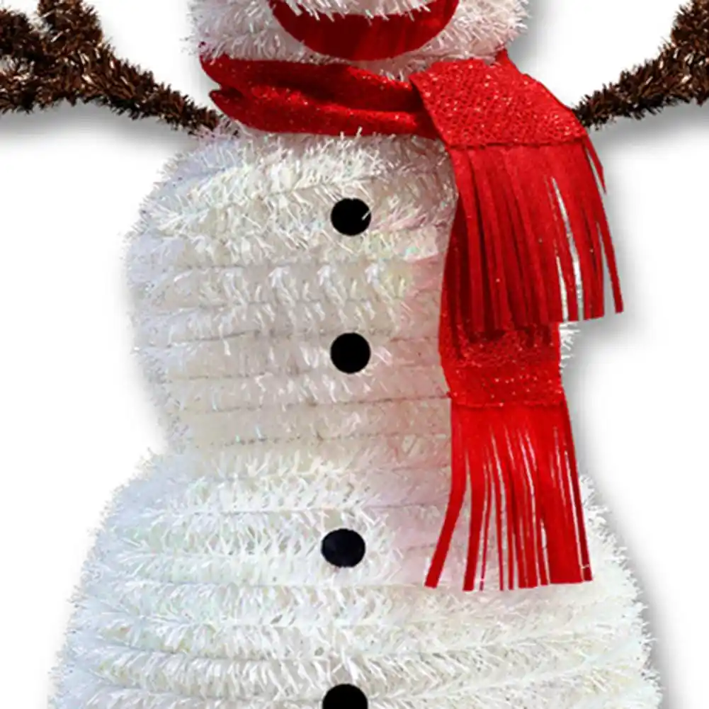 christmas collapsible tinsel snowman christmas tree for holiday