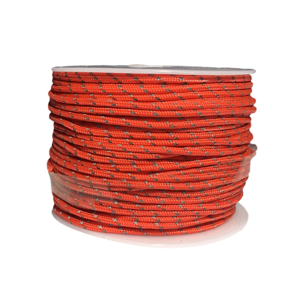 

YOUGLE 2.5mm 3 strands 50m Reflective Paracord Parachute Cord Tent Wind Lanyard Rope Fishing Line Clothesline Survival Equipment