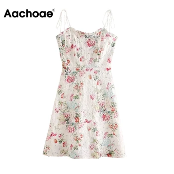 Aachoae Chic Lace Embroidery Spaghetti Strap Midi Dress Women Boho Floral Print Sleeveless Party Dress Backless Summer Sundress
Aachoae Chic Lace Embroidery Spaghetti Strap Midi Dress Women Boho Floral Print Sleeveless Party Dress Backless Summer Sundress