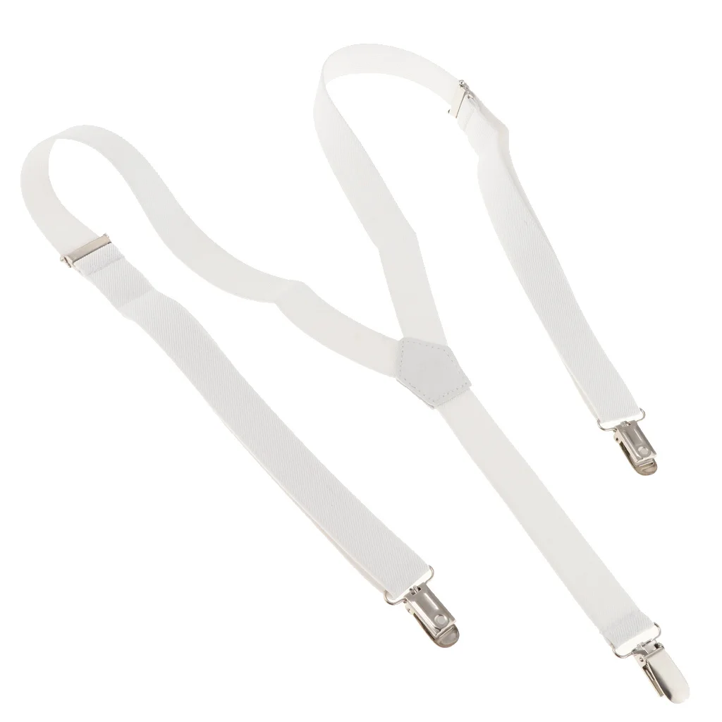 Mens Skinny Suspenders Y Back Wide Elastic Adjustable Trouser Clips Braces for Work Special Event or with Casual Attire Mens Skinny Suspenders Y Back Wide Elastic Adjustable Trouser Clips Braces for Work Special Event or with Casual Attire