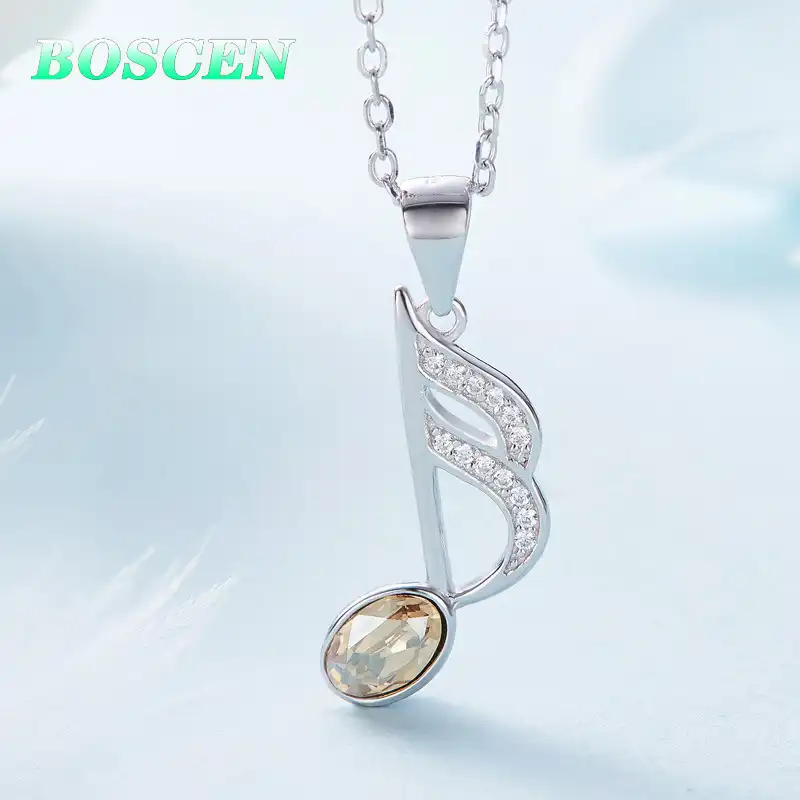 boscen 925 sterling silver pendant necklace for women gift 2019