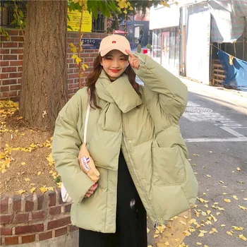 Women Cotton Coat Winter Jackets Mid-Long Scarf Collar Parkas Coats Oversized Loose Thicken Warm Solid Color Zipper Overcoat
Women Cotton Coat Winter Jackets Mid-Long Scarf Collar Parkas Coats Oversized Loose Thicken Warm Solid Color Zipper Overcoat