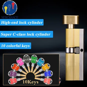 Door cylinder 60 65 70 75 80 85 90 95 100mm Security Copper Lock Cylinder Security door Interior Bedroom Living Handle10 Keys 
Door cylinder 60 65 70 75 80 85 90 95 100mm Security Copper Lock Cylinder Security door Interior Bedroom Living Handle10 Keys