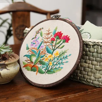 DIY Embroidery Plant Flower Handwork Needlework DIY Material for Beginner Cross Stitch Kit Ribbon Painting Embroidery Hoop
DIY Embroidery Plant Flower Handwork Needlework DIY Material for Beginner Cross Stitch Kit Ribbon Painting Embroidery Hoop