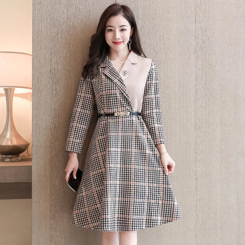 Plaid Graceful Dress Elegant Goddess-Style 2020 Spring And Autumn New Style Waist Hugging Slimming Base Skirt Popular Fashion
Plaid Graceful Dress Elegant Goddess-Style 2020 Spring And Autumn New Style Waist Hugging Slimming Base Skirt Popular Fashion