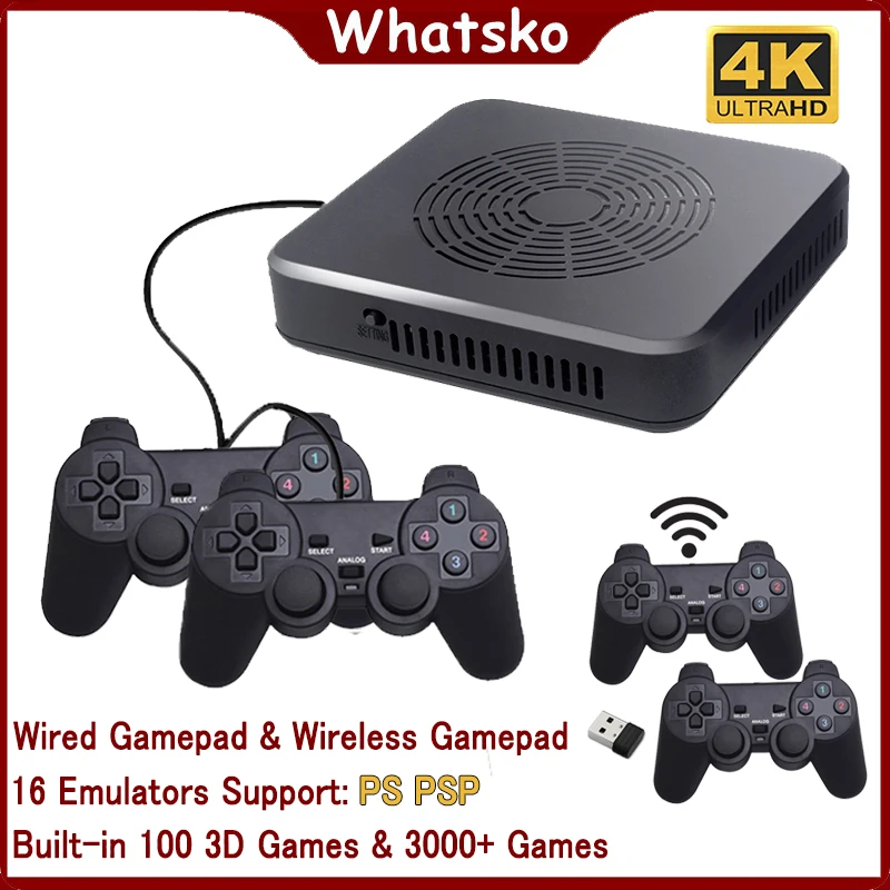 Whatsko Y5 Video Game 4K output connect Internet Retro Game console Home Game Console built-in 100 3D Games
Whatsko Y5 Video Game 4K output connect Internet Retro Game console Home Game Console built-in 100 3D Games