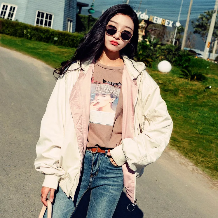 Reversible Baseball Uniform Jacket 2019 New Style Students Loose-Fit Hooded Thin Short Jacket Hip Hop GIRL'S Spring And Autumn F
Reversible Baseball Uniform Jacket 2019 New Style Students Loose-Fit Hooded Thin Short Jacket Hip Hop GIRL'S Spring And Autumn F